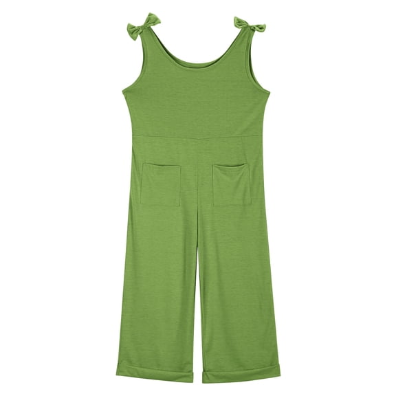 Girls' Jumpsuits Rompers Green Loose Rompers Summer Clothes for Girls Outfits for Girls 7-8 Years Girls Fashion