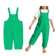 thumbnail image 1 of Girls' Jumpsuits Rompers Loose Rompers Summer Clothes Preppy Clothes 13-14 Years Girls Fashion, 1 of 5