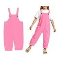 thumbnail image 1 of Girls' Jumpsuits Rompers Rompers with Pockets Summer Clothes for Teens Girls Outfit 9-10 Years Girls Fashion, 1 of 5