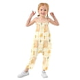 thumbnail image 1 of Girls' Jumpsuits Rompers Summer Casual Sleeveless Rompers With Pockets Spaghetti Strap Romper Light Brown Capybara 2T, 1 of 7