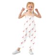 thumbnail image 1 of Girls' Jumpsuits Rompers Summer Casual Sleeveless Rompers With Pockets Spaghetti Strap Romper Pink Flamingo Pattern 4T, 1 of 7
