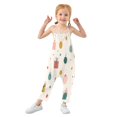 thumbnail image 1 of Girls' Jumpsuits Rompers Summer Casual Sleeveless Rompers With Pockets Spaghetti Strap Romper Vintage Christmas Elements 5T, 1 of 7