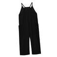 thumbnail image 1 of Girls' Jumpsuits Rompers Summer Clothes For Teens Overalls With Side Pockets Adjustable Wide Leg Jumpsuit Girls Fashion 10-11 Years, 1 of 9