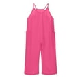 thumbnail image 1 of Girls' Jumpsuits Rompers Toddler Girl Summer Outfits Overalls With Side Pockets Adjustable Long Pants Cute Clothes 10-11 Years, 1 of 4