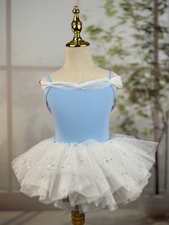 Girls Jumpsuits Summer Butterfly Solid Color Spaghetti Strap Tutu Dress Leotard Dance Practice Performance Romper Kids Jumpsuit Size 18-24M