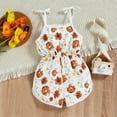 thumbnail image 1 of Girls Jumpsuits Summer Sleeveless Spaghetti Strap Floral Print Romper Jumpsuit Casual Loose One-Piece Stylish Girls Romper Size 12-18M, 1 of 7