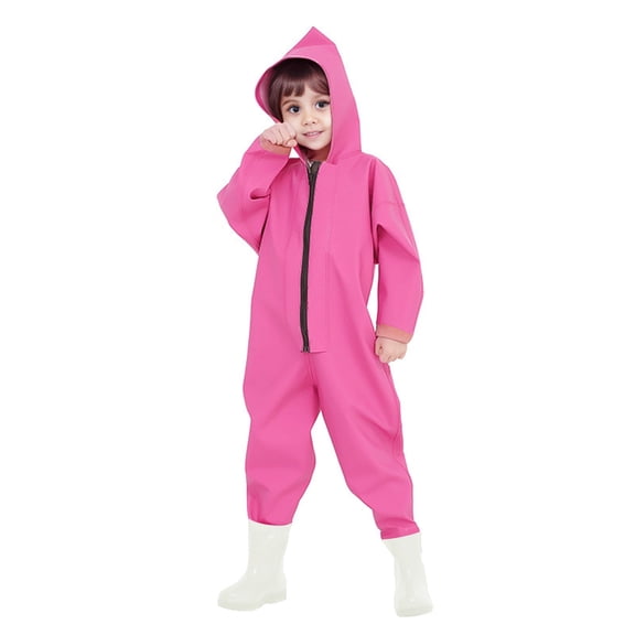 Girls Jumpsuits Waterproof Fishing Wading Long Sleeve Coverall Outdoor Beach One-Piece Rain Suit Casual Kids Jumpsuit Size 2-3Y