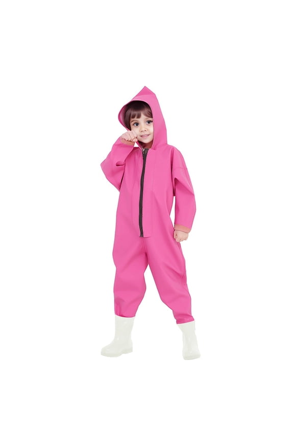 Girls Jumpsuits Waterproof Fishing Wading Long Sleeve Coverall Outdoor Beach One-Piece Rain Suit Casual Kids Jumpsuit Size 2-3Y