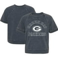 thumbnail image 1 of Girls Juniors Heather Charcoal Green Bay Packers Cheer Squad Raglan T-Shirt, 1 of 3