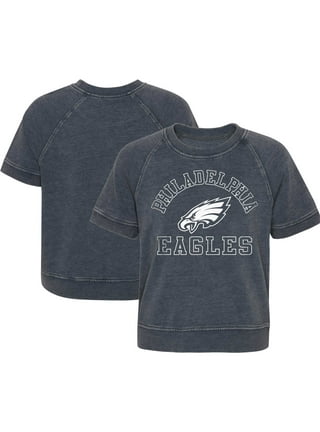 Women's New Era Midnight Green Philadelphia Eagles Raglan Lace-Up T-Shirt Size: Extra Small