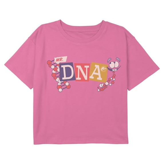 Girls Jurassic World Colors Mr. DNA Graphic Cropped T-Shirt