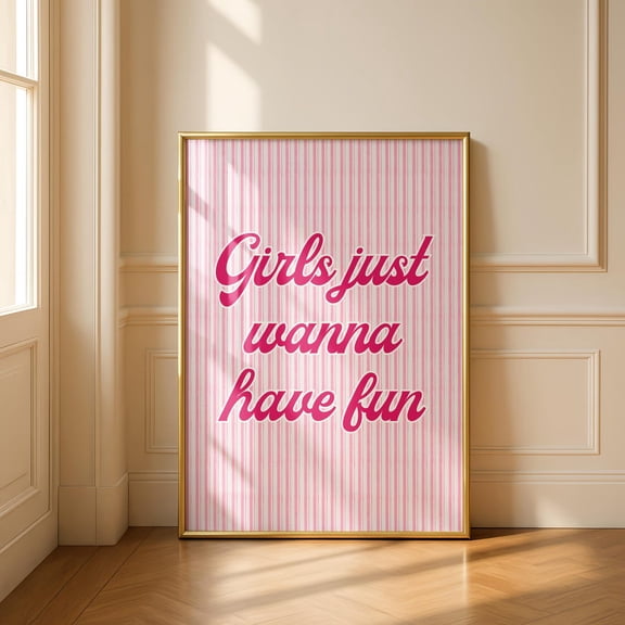 Girls Just Wanna Have Fun Music Poster Unframed Paper Print