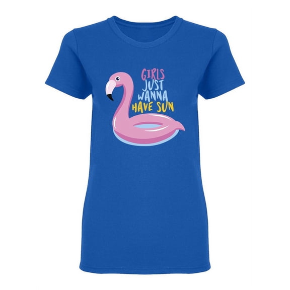 Girls Just Wanna Have Sun Design Shaped T-Shirt Women -Image by Shutterstock, Female x-Large