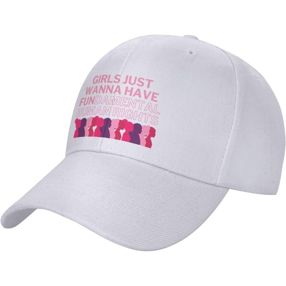 Girls Just Want to Have-Fundamental-Human Rights Hat Feminist Women Hat Women Men Baseball Cap Trucker Hat