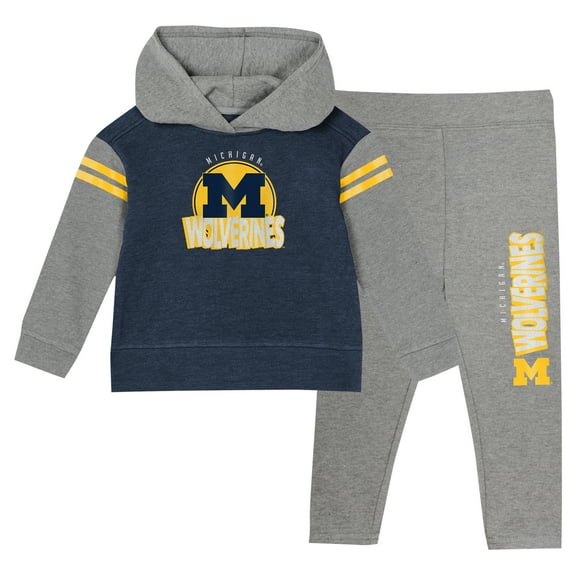 Girls Preschool Navy Michigan Wolverines Preschool Clubhouse Pullover Hoodie & Legging Set