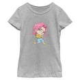 thumbnail image 1 of Girls KPop Demon Hunters Chibi Romance Heart T Shirt, 1 of 4