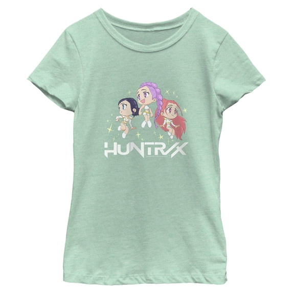 Girls KPop Demon Hunters Chibi Trio Huntrix T Shirt