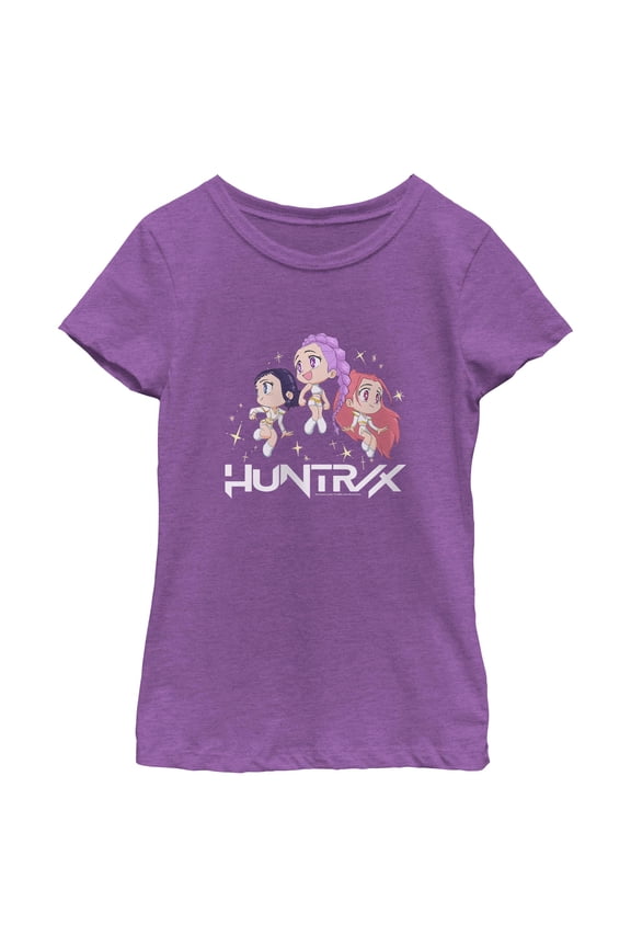 Girls KPop Demon Hunters Chibi Trio Huntrix T Shirt