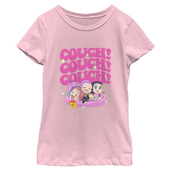 Girls KPop Demon Hunters Cute Friendship Couch Time T Shirt