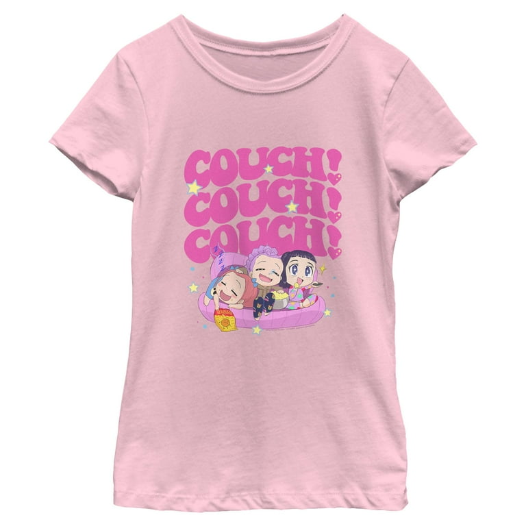 Girls KPop Demon Hunters Cute Friendship Couch Time T Shirt