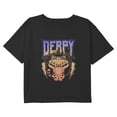 thumbnail image 1 of Girls KPop Demon Hunters Derpy Lightning Bolts Cropped T-Shirt, 1 of 8