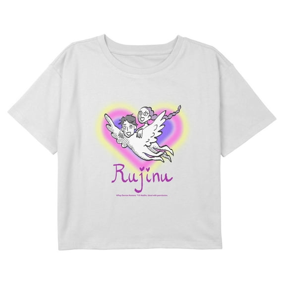 Girls KPop Demon Hunters Fan Art Ship Rujinu Cropped T-Shirt