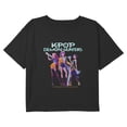 thumbnail image 1 of Girls KPop Demon Hunters Glowing Girls Group Shot Cropped T-Shirt, 1 of 8
