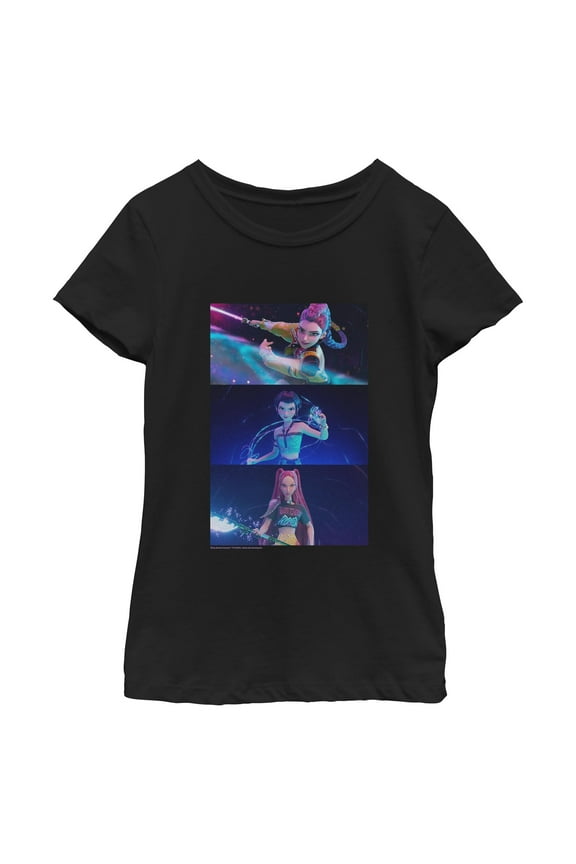 Girls KPop Demon Hunters Group Shot Trio T Shirt