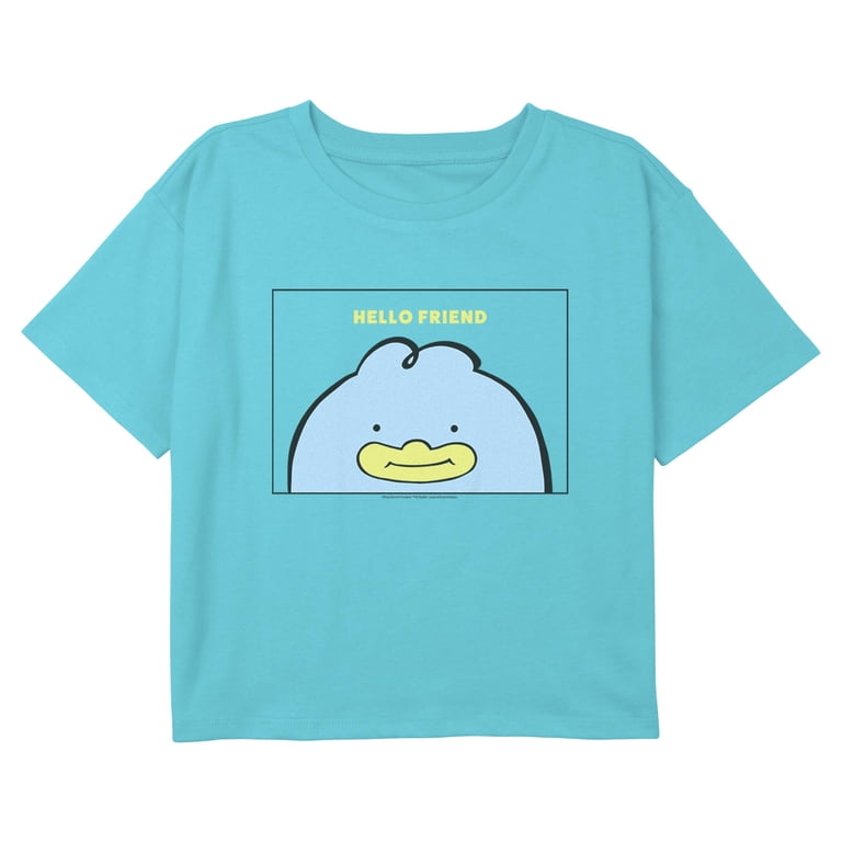Girls KPop Demon Hunters Hello Friend Duck Card Cropped T-Shirt