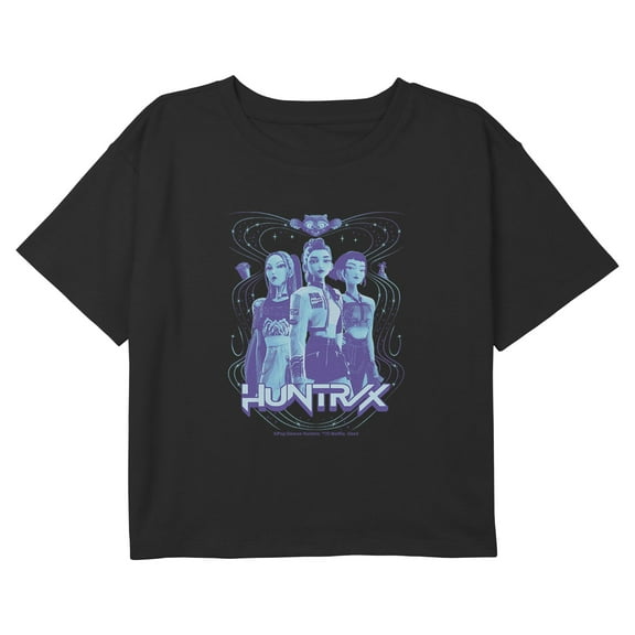 Girls KPop Demon Hunters Huntrix Girls Honmoon Cropped T-Shirt