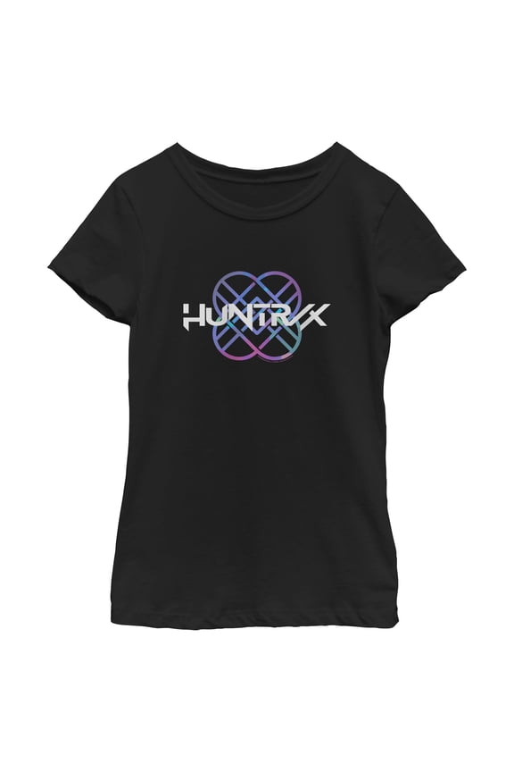 Girls KPop Demon Hunters Huntrix Holographic Logo T Shirt