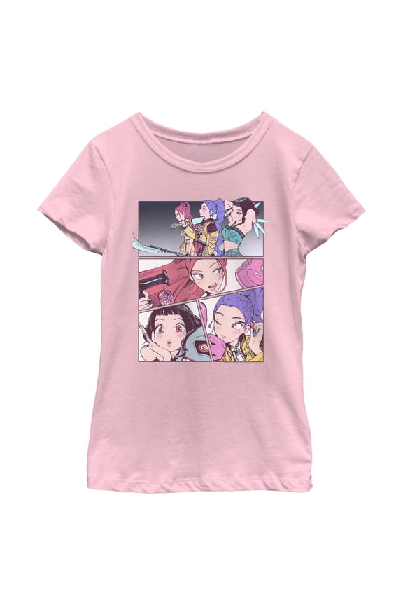 Girls KPop Demon Hunters Huntrix Manhwa Panels T Shirt