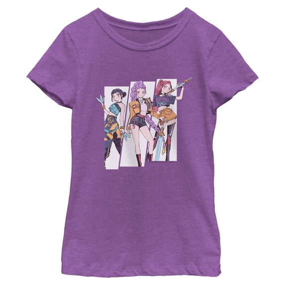 Girls KPop Demon Hunters Huntrix Manhwa Style T Shirt