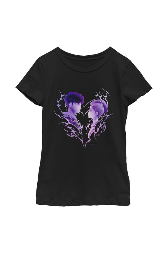 Girls KPop Demon Hunters Jinu and Rumi Love T Shirt