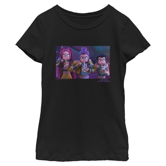 Girls KPop Demon Hunters Rumi, Mira and Zoey Ramyeon T Shirt