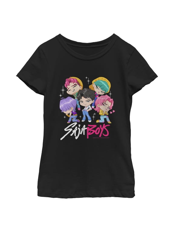 Girls KPop Demon Hunters Saja Boys Chibi Group T Shirt