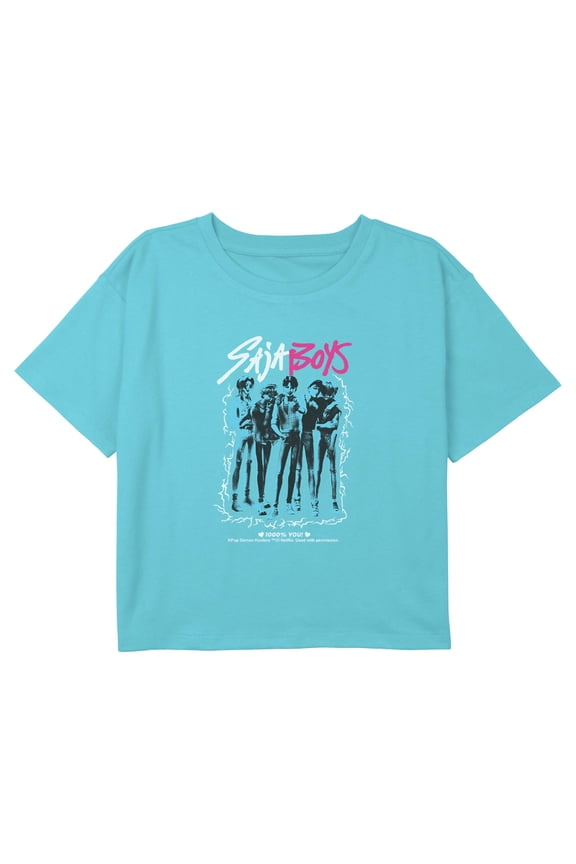 Girls KPop Demon Hunters Saja Boys Idols Portrait Cropped T-Shirt