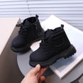 thumbnail image 1 of Girls Kids Combat Ankle Boots with Side Zipper Non-Slip Waterproof Lightweight Black,Size 22, 1 of 8