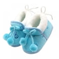 thumbnail image 1 of Girls Kids Cute Bow Slippers with Warm Plush Fleece House Slip-on Shoes, 1 of 7