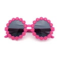 thumbnail image 1 of Girls Kids Daisy Flower Rim Round Circle Plastic Cute Lolita Sunglasses Pink, 1 of 8