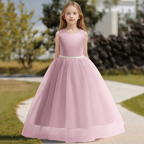 Toddler Formal Dresses Flower Girl Dress Red Tulle Dress Toddler Prom Dresses Carnival Dresses for Girls 9-10 Years