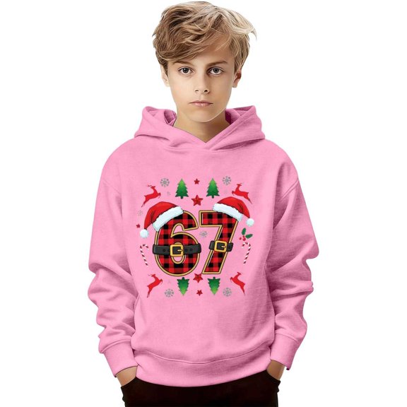 Girls Kids Hoodie Sweatshirt Boys Pullover With Themed Design Hoodie Sweater School Holidays Clothes