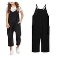 thumbnail image 1 of Girls Kids Jumpsuit Casual Sleeveless Overalls Long Pants with Pockets Girl Back To School Outfits 8-9 Years, 1 of 9
