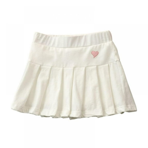 Girls Kids Plaid Skirt Pleated Mini Skater Uniform Skirt Toddler Tennis Skort Skirts 2-6 Years Old