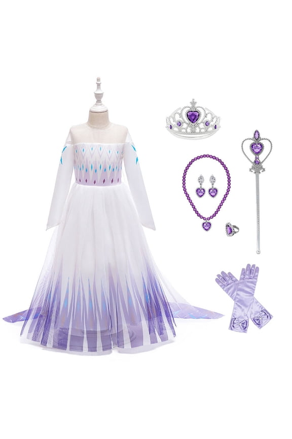 Girls Kids Princess Dress Elsa Costume Halloween Christmas Skirt Birthday