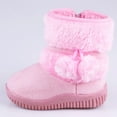 thumbnail image 1 of Girls Kids Snow Boots Warm Fur Lined Slip On Outdoor Winter Shoes Lightweight Comfy（Little/Big Kids）, 1 of 6
