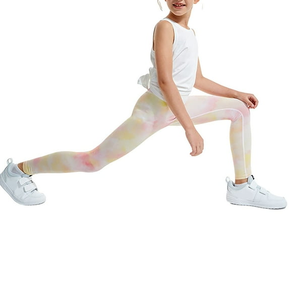 Girls Kids Sports Leggings Kids Quick-Dry Multi-Color Dance Running Yoga Active Pants Dance Leggings