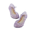 thumbnail image 1 of Girls Kids Summer Crystal Sandals Frozen Princess Jelly High-Heeled Shoes Princess Frozen Elsa Cosplay Party Dance Shoes, 1 of 5