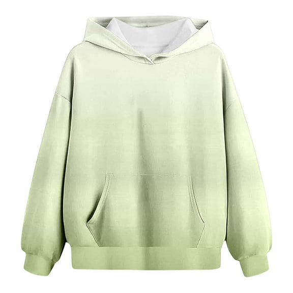 Girls Kids Winter Sweatshirt Long Sleeve Gradient Print Hooded Hoodies Warm Pullover Sweater Casual Cute Outfit Clothes