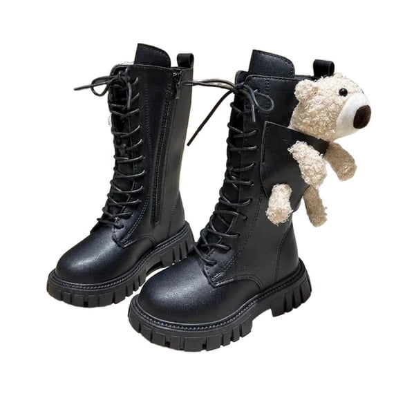 Girls Knee High Boots Side Zipper Cute Style Fall Winter Cute Boots for ...